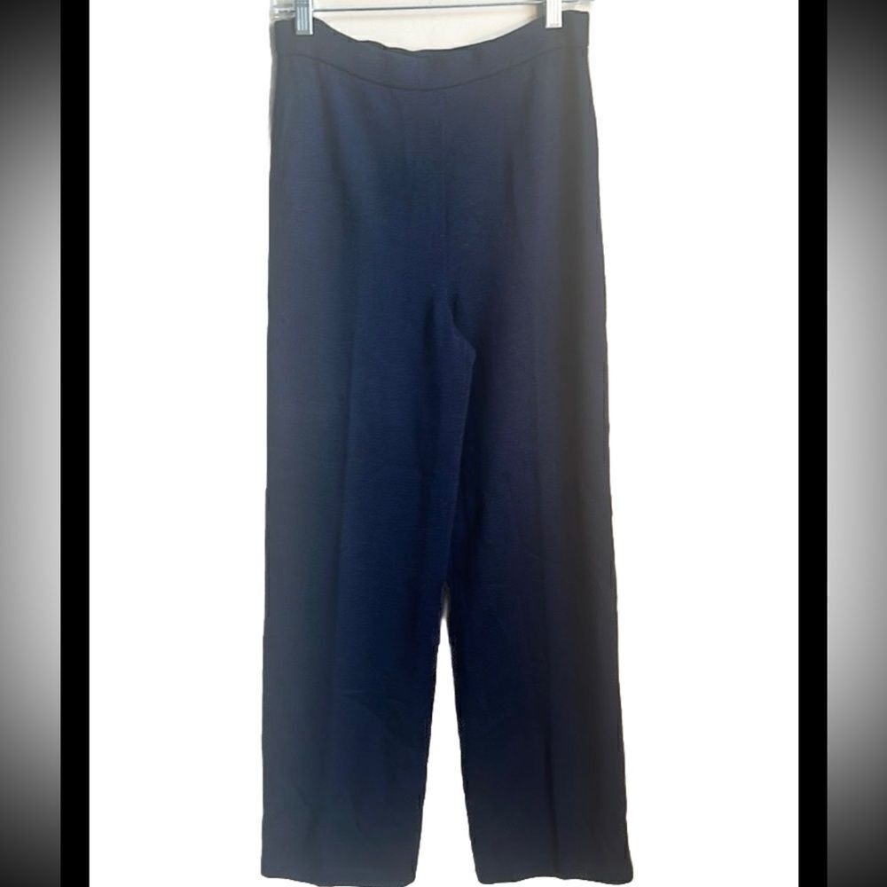 St John Navy Blue Santana Knit Pants 4